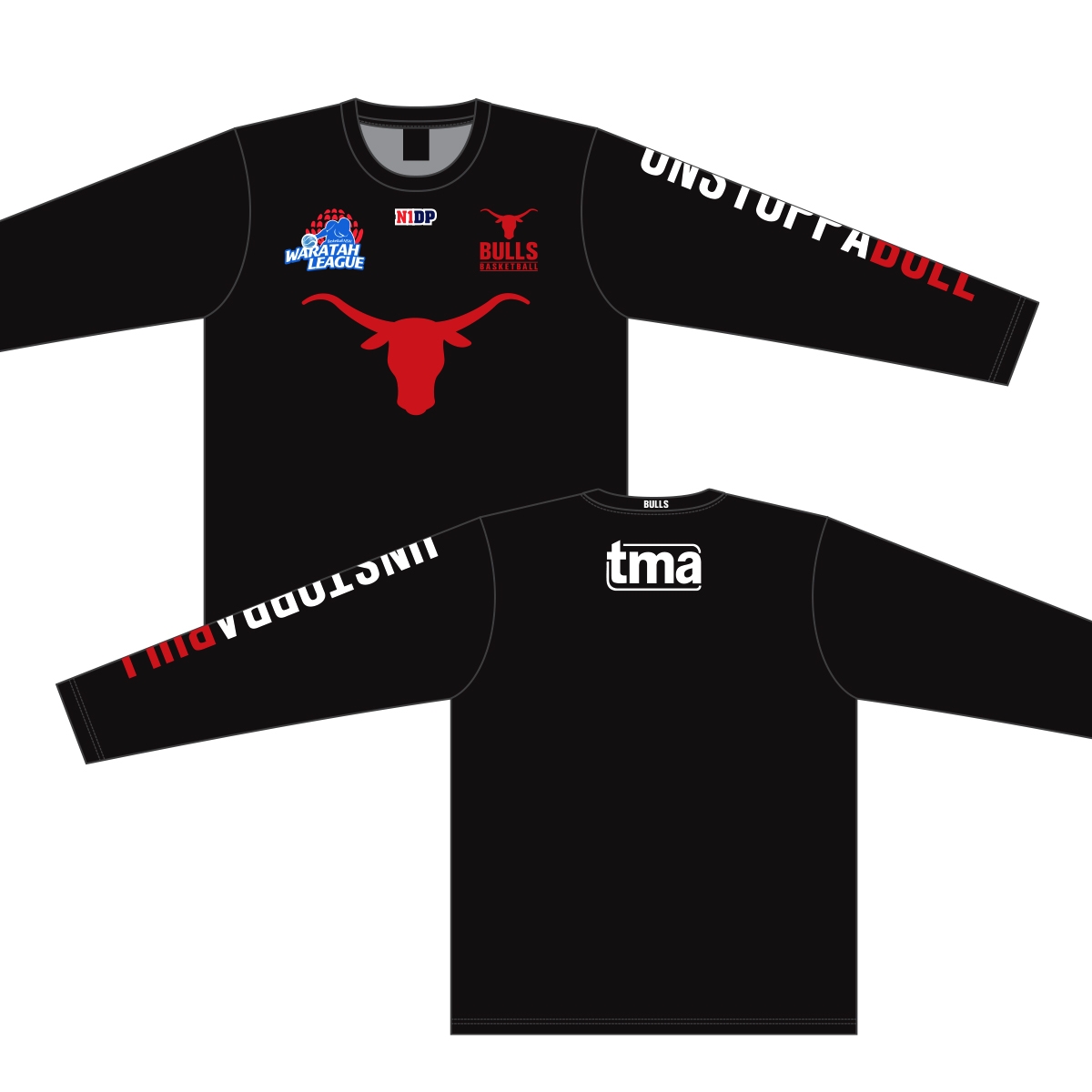 Picture of Bulls Mens Long Sleeve Warm Up T-Shirt