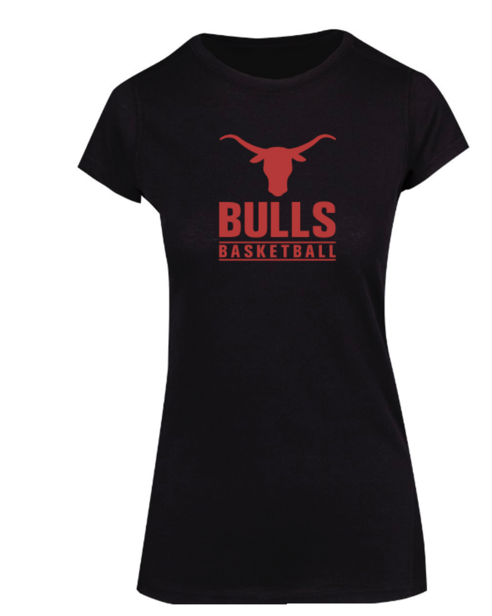 Picture of Bulls Basketball Ladies Black T-Shirt