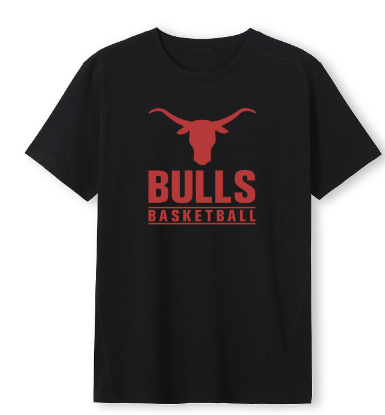 Picture of Bulls Basketball Mens Black T-Shirt