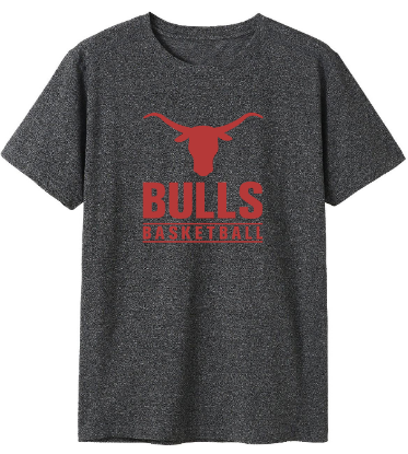 Picture of Bulls Basketball Mens Dark Grey Heather T-Shirt